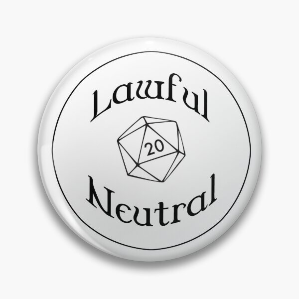 Item preview, Lawful Neutral Character Alignment d20 designed and sold by Zen's Doodles.