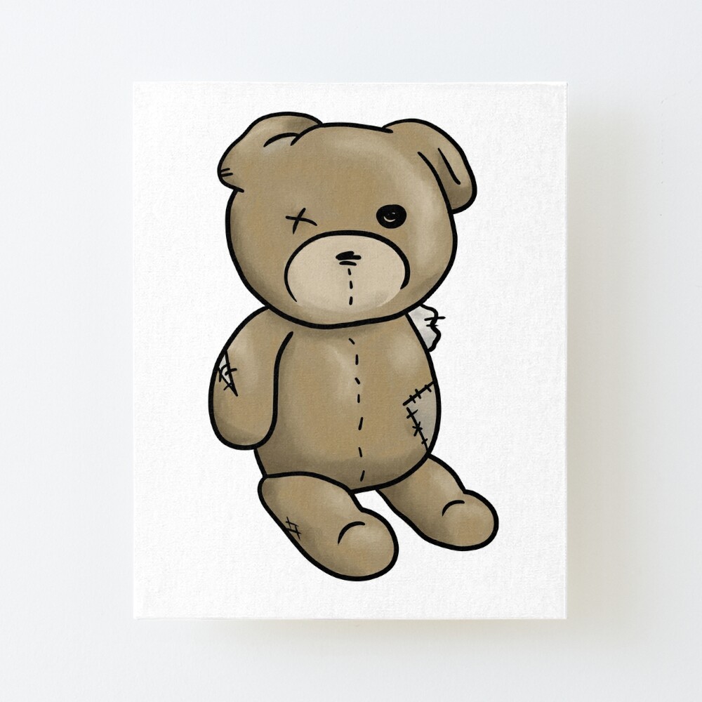 Cute greeting vintage teddy bear illustration Art Board Print for Sale by  knappidesign