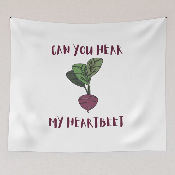Item preview, Can You Hear My Heart Beet Heartbeat Beetroot Funny Vegan Veganuary 2022 designed and sold by Sunny Collections.