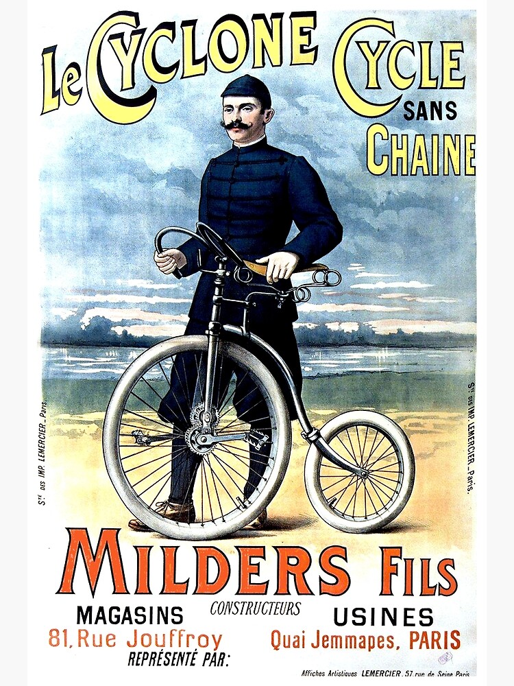 CYCLONE CYCLE; Vintage Bicycle Advertising Print