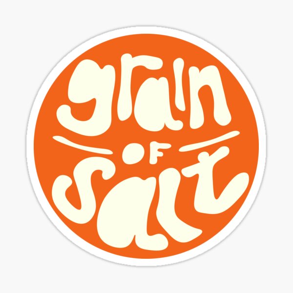 grain of salt icon, but make it a circle Sticker