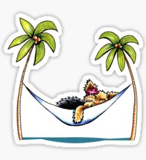 Yorkie Island Princess Sticker