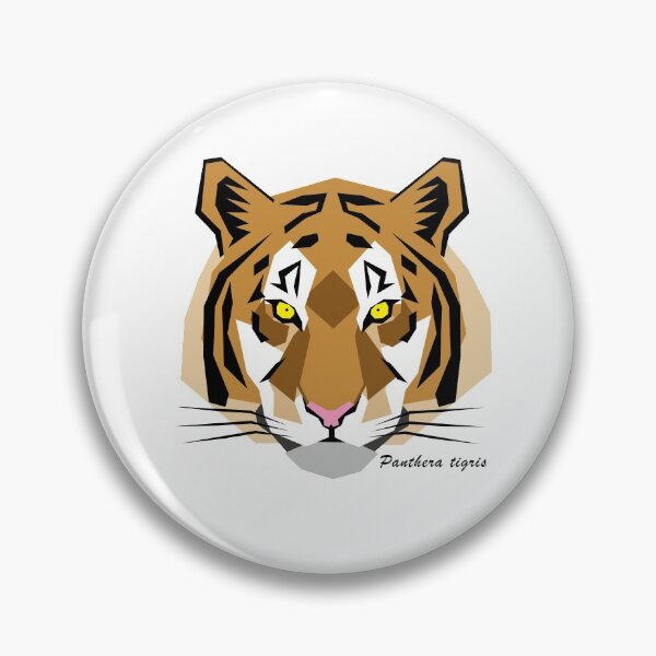 Item preview, Tiger Geometric Art with Scientific Name Text designed and sold by WildByNature.