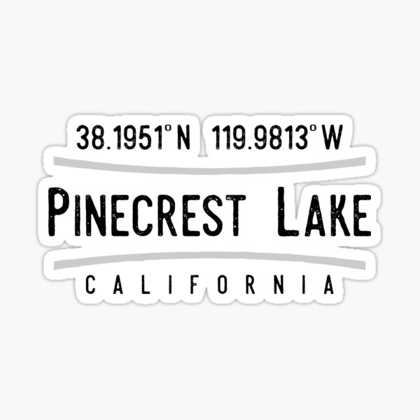 Pinecrest Lake, California Coordinates Sticker