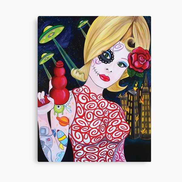 Item preview, "Ack Ack Martian Girl" by Melody Smith designed and sold by MelodySmithArt.