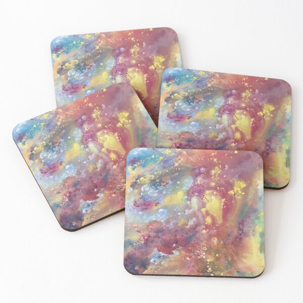 Item preview, Abstract Galaxy Painting in Red, Yellow, and Rainbow designed and sold by Hannah Rothstein.