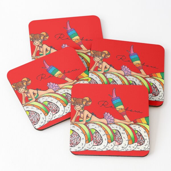 Item preview, Happy Girl on Rainbow Sushi Roll designed and sold by yazonlin.