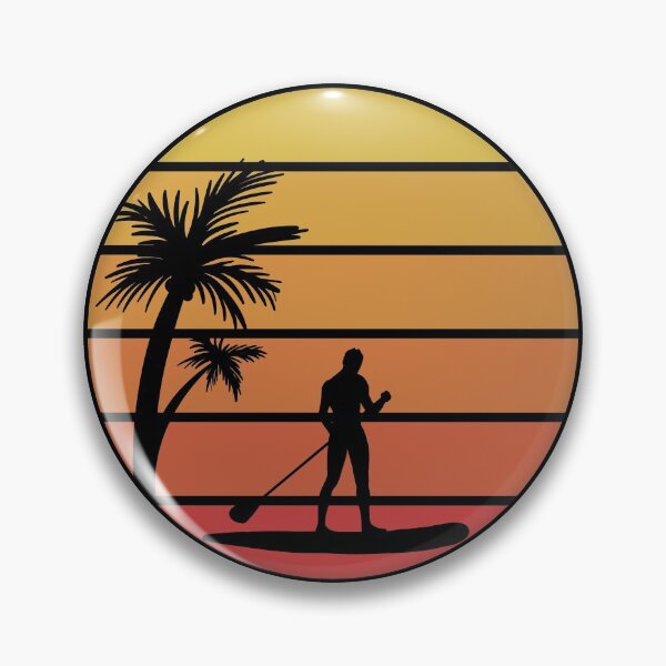 Artikelvorschau, Retro Sunset Stand up paddle Lover SUP Paddleboard Gift entworfen und verkauft von GikaDesigns.