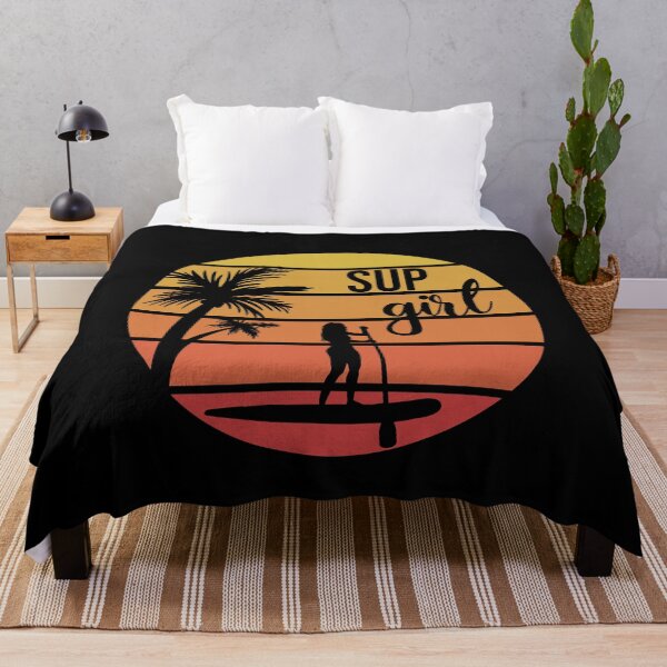 Item preview, Sup Girl Retro Sunset Stand up paddle Lover SUP Paddleboard Gift designed and sold by GikaDesigns.