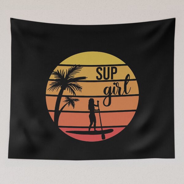Item preview, Sup Girl Retro Sunset Stand up paddle Lover SUP Paddleboard Gift designed and sold by GikaDesigns.
