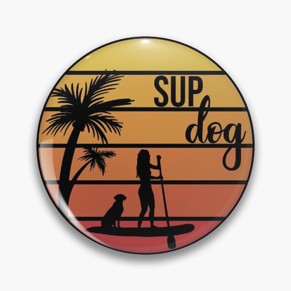 Item preview, Sup Dog Retro Sunset Stand up paddle Lover SUP Paddleboard Gift designed and sold by GikaDesigns.