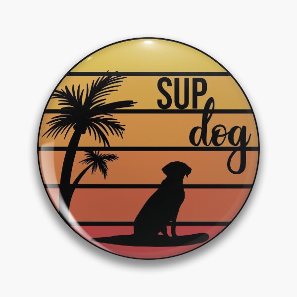 Artikelvorschau, Sup Dog Retro Sunset Stand up paddle Lover SUP Paddleboard Gift entworfen und verkauft von GikaDesigns.