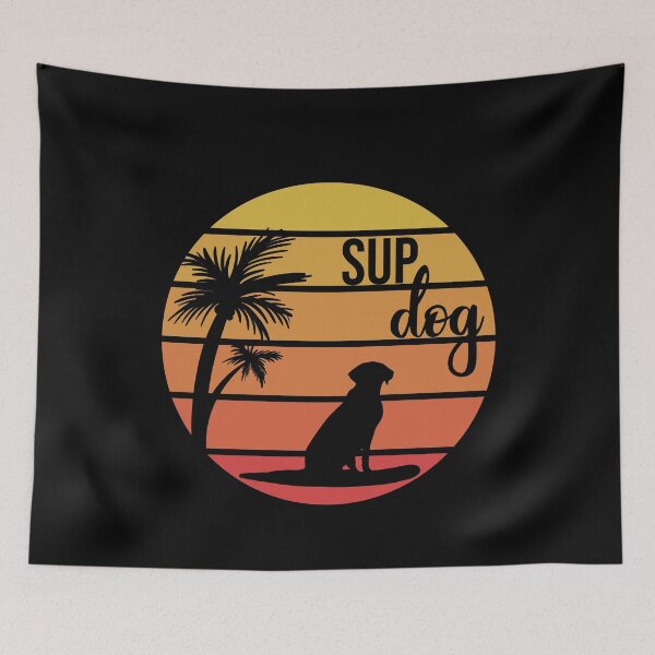 Item preview, Sup Dog Retro Sunset Stand up paddle Lover SUP Paddleboard Gift designed and sold by GikaDesigns.