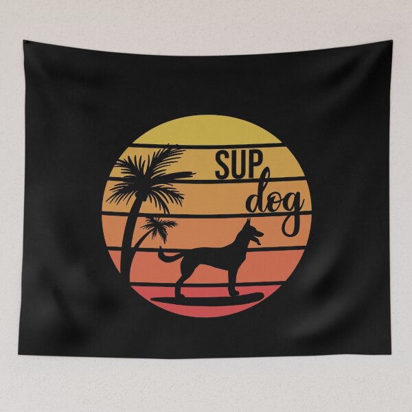 Item preview, Sup Dog Retro Sunset Stand up paddle Lover SUP Paddleboard Gift designed and sold by GikaDesigns.