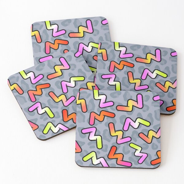 Daniel Ricciardo - Become Unstuck 90's pattern Coasters (Set of 4)