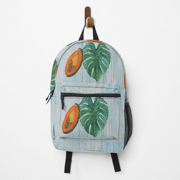 Item preview, Papaya and Monstera Leaf Stripes designed and sold by CourtneyHallArt.