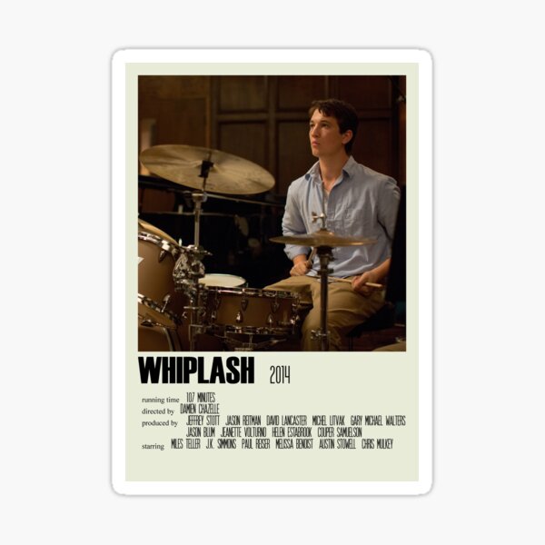Whiplash Alternative Poster Art Movie Large (3) Sticker