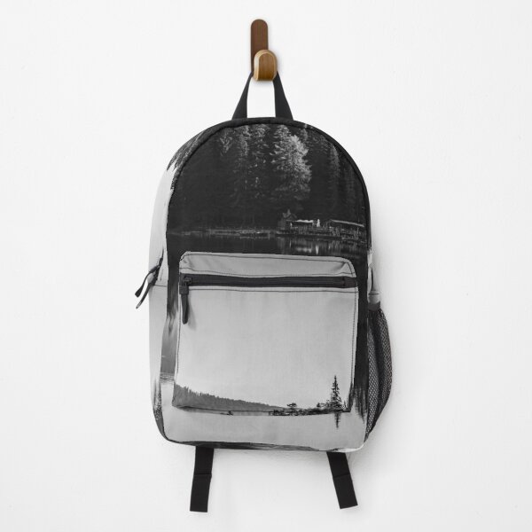 Item preview, Black and white image of Lake Braies and its reflections designed and sold by brambillasimone.