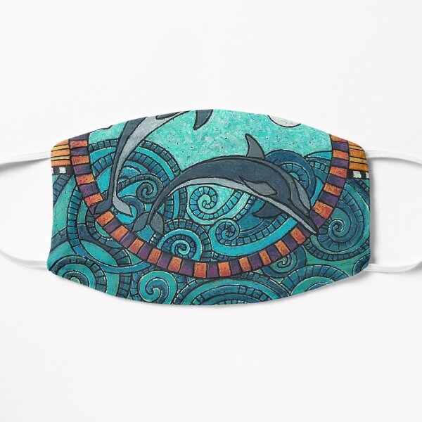 Dolphin Duo by Merideth Young Flat Mask