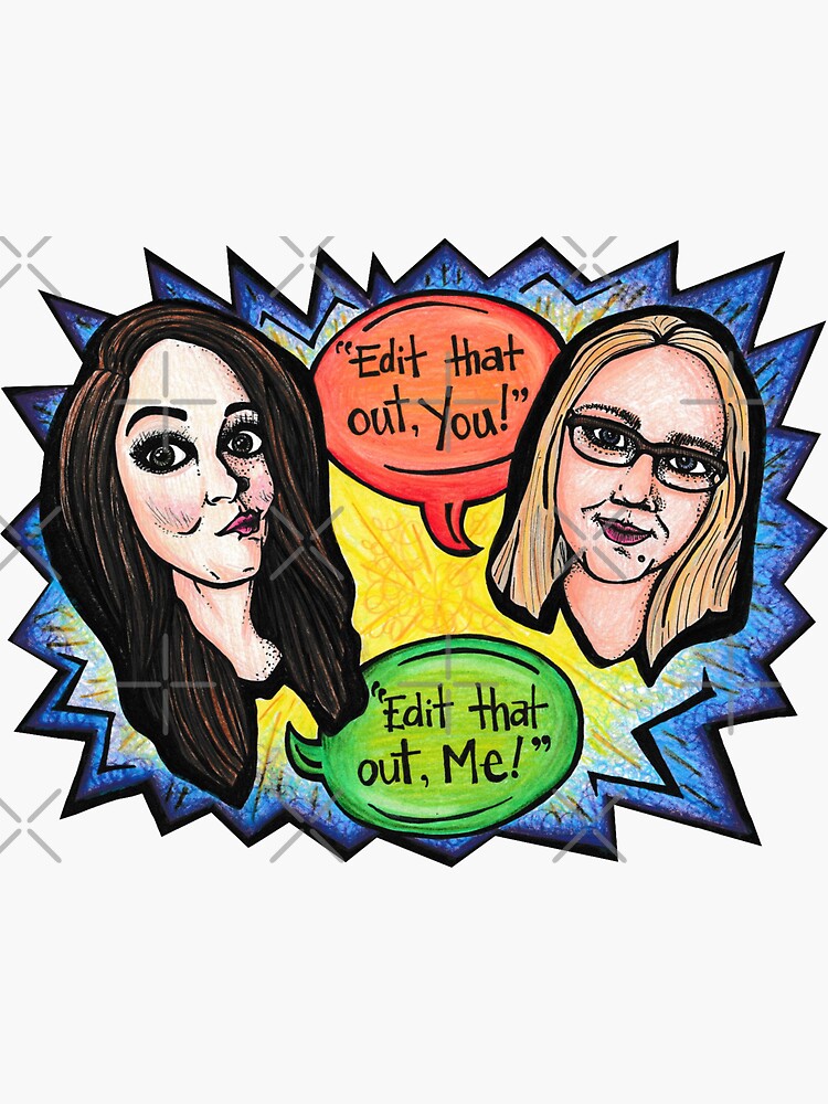 Thumbnail 3 of 3, Sticker, Edit That Out! designed and sold by FictionalHangov.