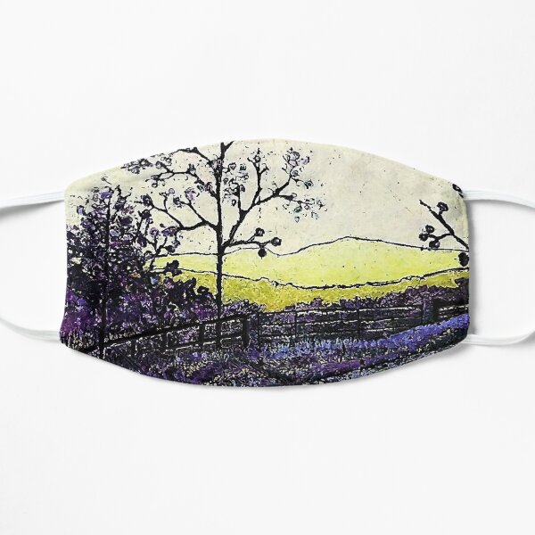 Lemon and Lavendar by Merideth Young Flat Mask