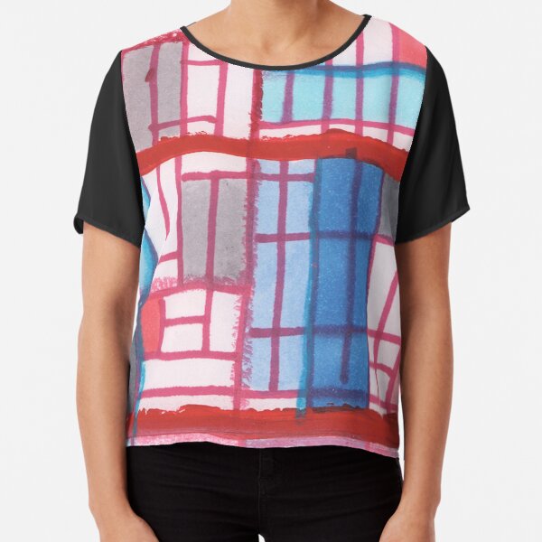 Ukrainian Village (Red), Chicago Chiffon Top