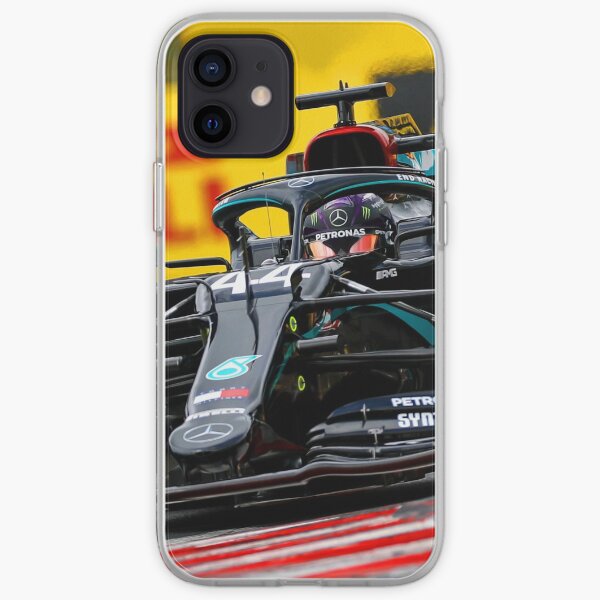 Lewis Hamilton en course sur intermédiaires lors du Grand Prix de Hongrie 2020 Coque souple iPhone