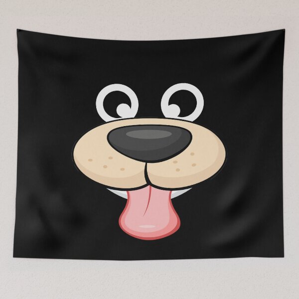 Item preview, cute cartoon dog face saying WOW! designed and sold by trickydee.