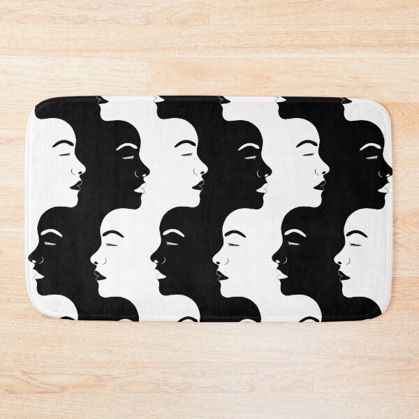 Item preview, White and black women faces pattern designed and sold by LaBeauteEtMoi.