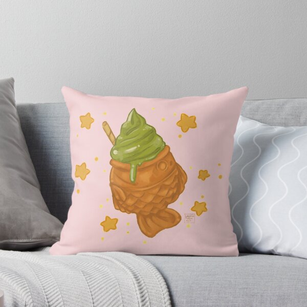Item preview, Taiyaki matcha ice cream art designed and sold by LauraPemArt.