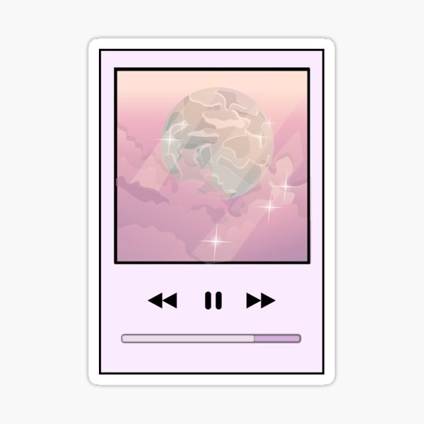 aesthetic moon polaroid l anime scenery polaroid sticker