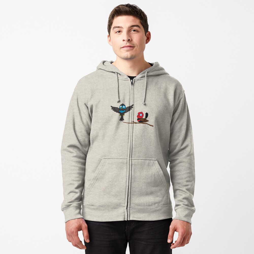 "Robins 1 & 2" Zipped Hoodie by showersxflowers Redbubble
