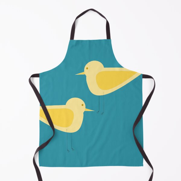 Item preview, Shorebirds Pair - Minimalist Retro Mid Century Modern Birds in Yellow and Blue designed and sold by kierkegaard.