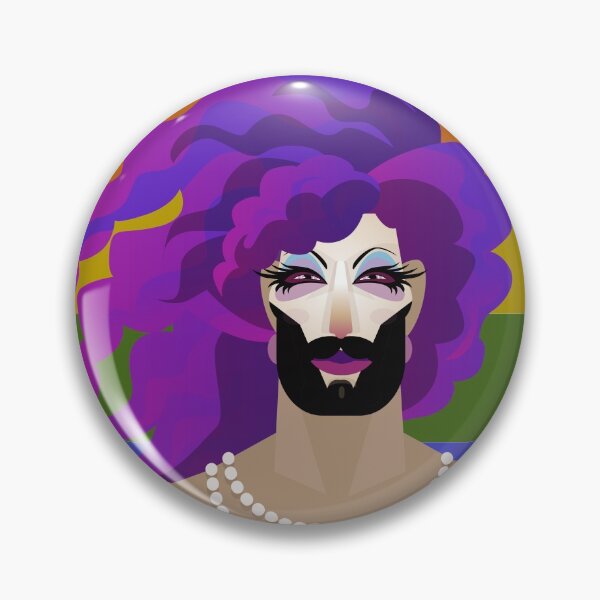 Item preview, beautiful drag queen with make up and pride flag designed and sold by matintheworld ( delcarmat ).