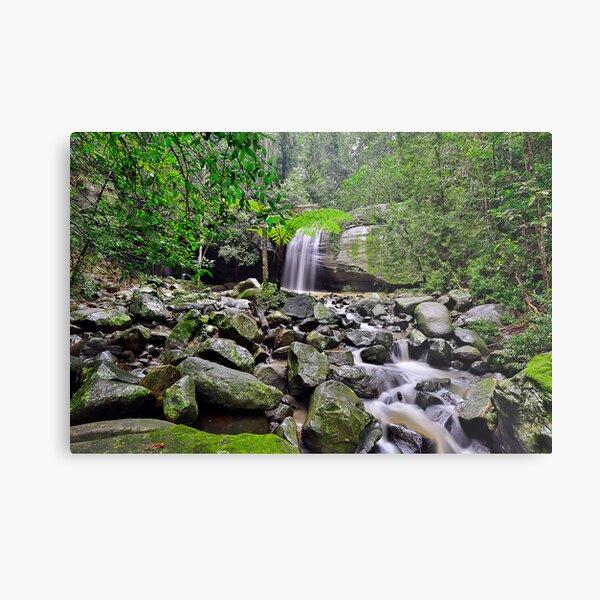 Falls and Rocks Metal Print