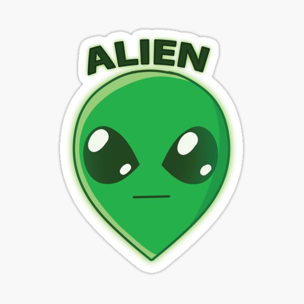 ALIEN head - Extraterrestrial Space design Sticker