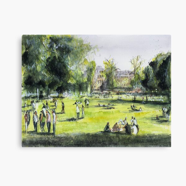 Jardin public - Bordeaux - Watercolor Canvas Print