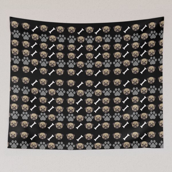 Item preview, Pug dog face pattern designed and sold by Beyond Words.