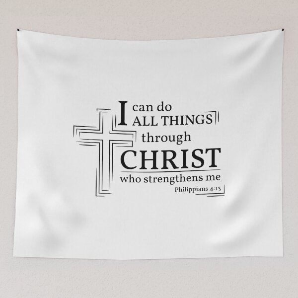 Item preview, I Can Do All Things Through Christ Who Strengthens Me Philippians 4:13 Black Text designed and sold by Driskyle.