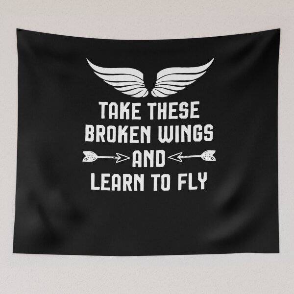 Item preview, take these broken wings and learn to fly , love quote designed and sold by Noussairox.