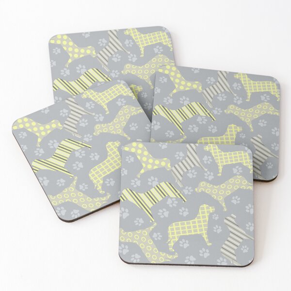 Item preview, Dogs pups and paws in light grey designed and sold by susanvarleyart.