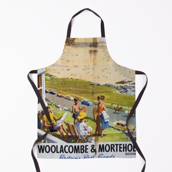 Item preview, Railway Poster Woolacombe and Morehoe designed and sold by stickart-marek.