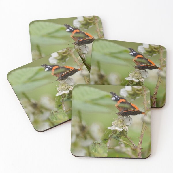 Item preview, Red Admiral Butterfly on a Blackberry Flower designed and sold by rwhooster.