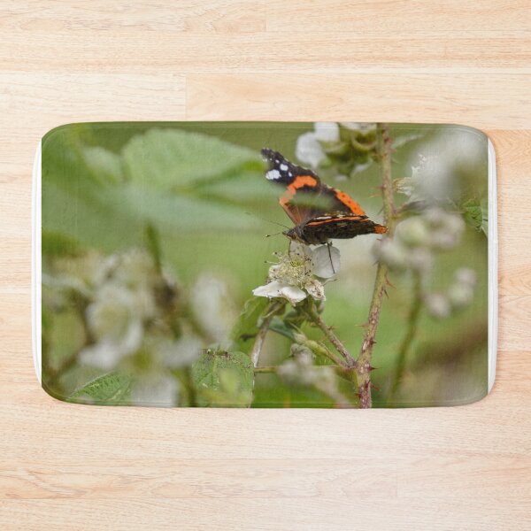Item preview, Red Admiral Butterfly on a Blackberry Flower designed and sold by rwhooster.
