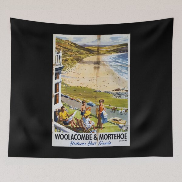 Item preview, Railway Poster Woolacombe and Morehoe designed and sold by stickart-marek.