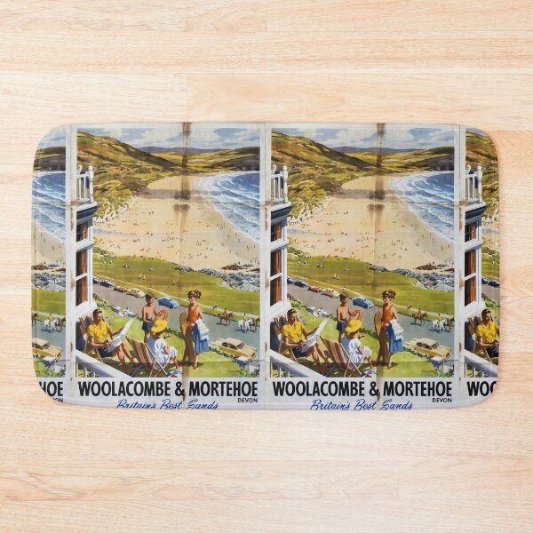 Item preview, Railway Poster Woolacombe and Morehoe designed and sold by stickart-marek.