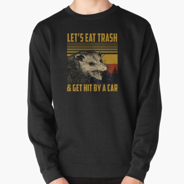 Let's Eat Trash Get Hit By A Car Pullover Sweatshirt