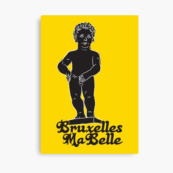 Belgium Manneken Pis YELLOW Canvas Print