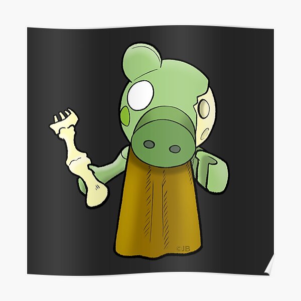 Clown Piggy Posters Redbubble - roblox piggy zombie skin