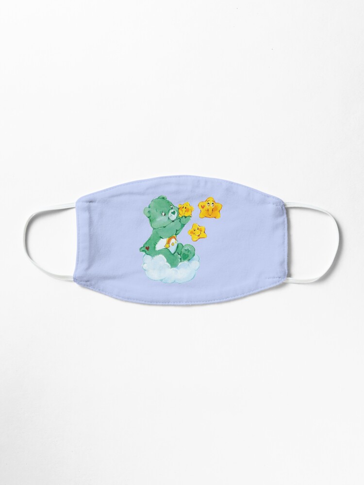 Alternate view of CARE CLASSIC BEARS Wish bear 90S 80S RAINBOW Y2K 2000S nostalgia print Mask